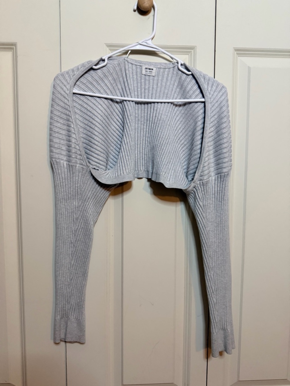 Cotton On Light Gray Ribbed Knit Shrug